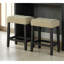 Ensemble de salle à manger bicolore à 3 tons avec 2 tabourets et sièges capitonnés beige-1866280226-1866280231