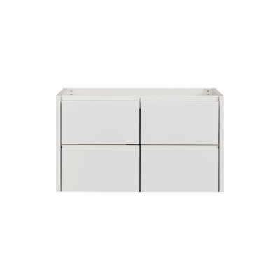  Base de meuble-lavabo mural simple de 36 pouces West en blanc chaud West