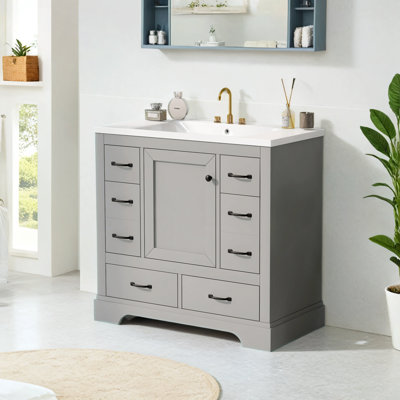 Nevzeta 36'' Single Bathroom Vanity with Ceramic Top