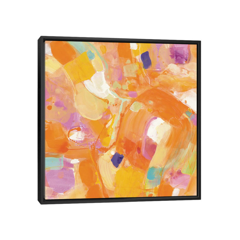 Ebb, reproduction d’art sur toile tendue, H 18 po x l 18 po x P 1,5 po, Toile avec cadre noir, Pas de tapis
