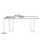 Simple home rectangular dining table-111035568