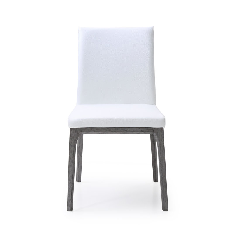 Chaise d'appoint rembourrée Jakiylah, Blanc, Gris