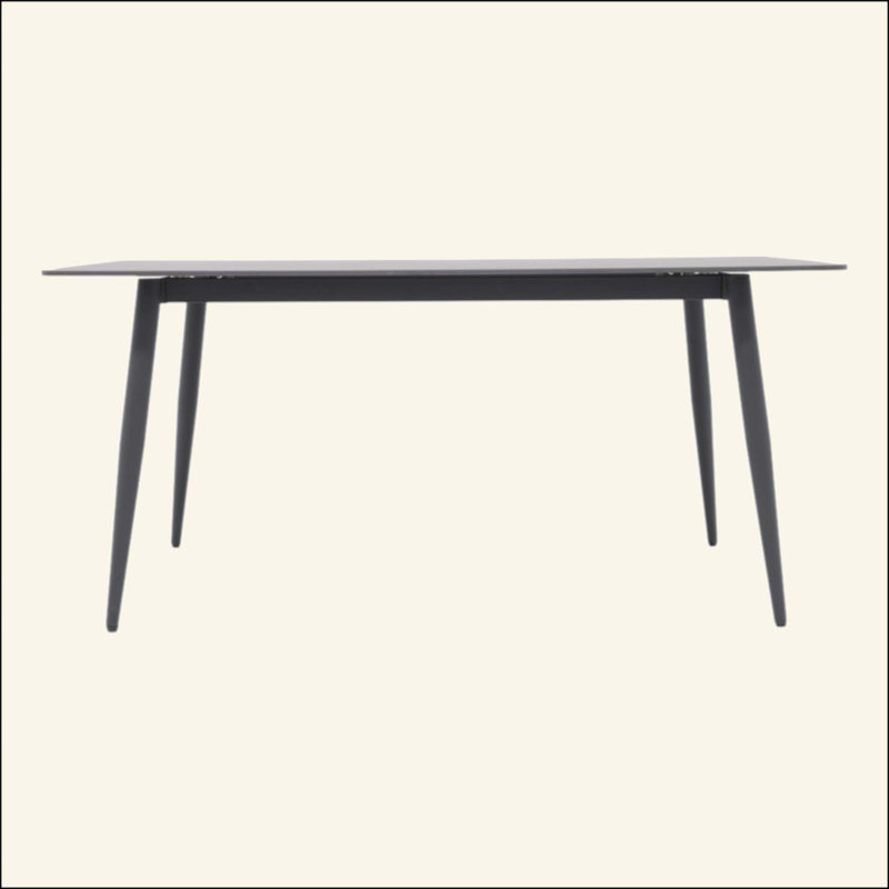 La table de salle à manger moderne en pierre artificielle moderne Pandora peut accueillir 6 personnes (table de salle à manger seulement)