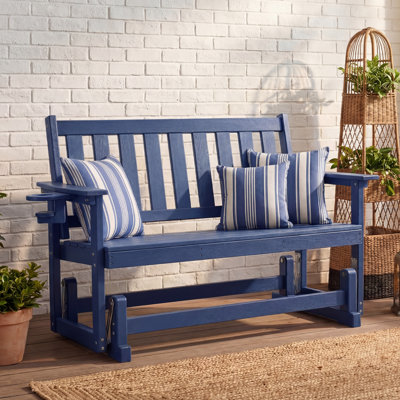 Patio Glider 2-Person Bench With a Cup Holder