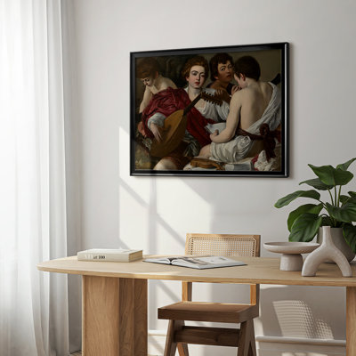 The Musisans-Caravaggio-Toile tendue avec châssis-c. 1595