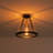 1-light Glass Semi Flush Mount