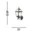 Carrico 50cm H Frosted Glass Outdoor Wall Lantern