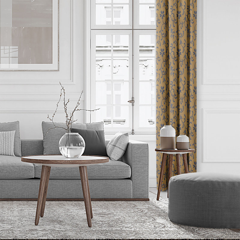 Rideau en mélange de coton Kelda, L 50 po x L 132 po
