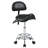 Saddle Stool With Back Support,Rolling Stools With Foot Rest,Ergonomic Adjustable Stool With Wheels,Backrest Adjustable Height & Angle For Salon Spa Tattoo Massage Office Swivel Stool Chair
