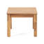 Table d'appoint en bois à lattes élégantes, style minimaliste, 49 x 49 x 39 cm, marron, assemblage requis (plateau inclus), dimensions : 49 x 38 cm (L x P x H).