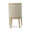 Chaise d’appoint rembourrée en lin blanc Fragoso