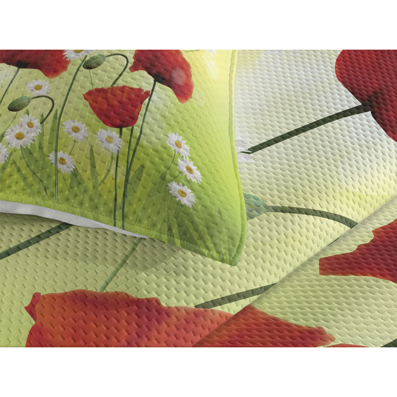 Poppy Farmhouse / Country Polyester Coverlet