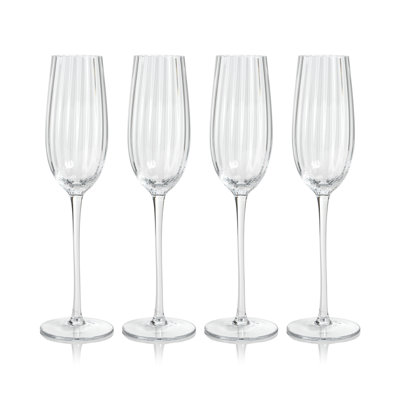 Malden Optic Champagne Flutes, Set of 4
