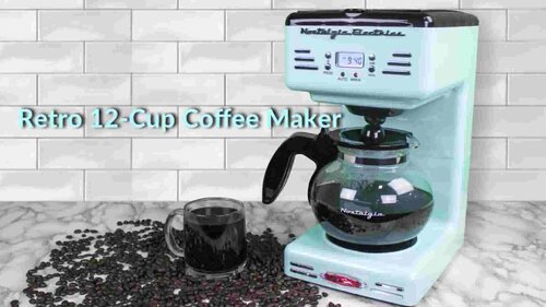 Retro 12-Cup Coffee Maker, Pink — Nostalgia Products