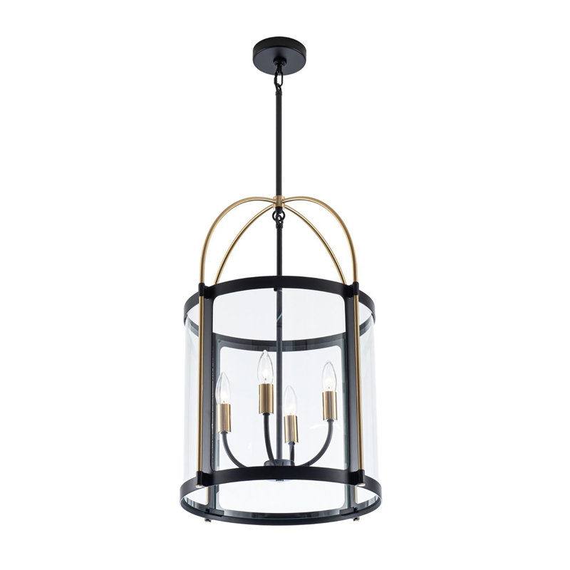 Luminaire suspendu - noir / laiton brossé Bonita - 4 lumières - l 13 po Bonita, H 24,8 po x l 17 po