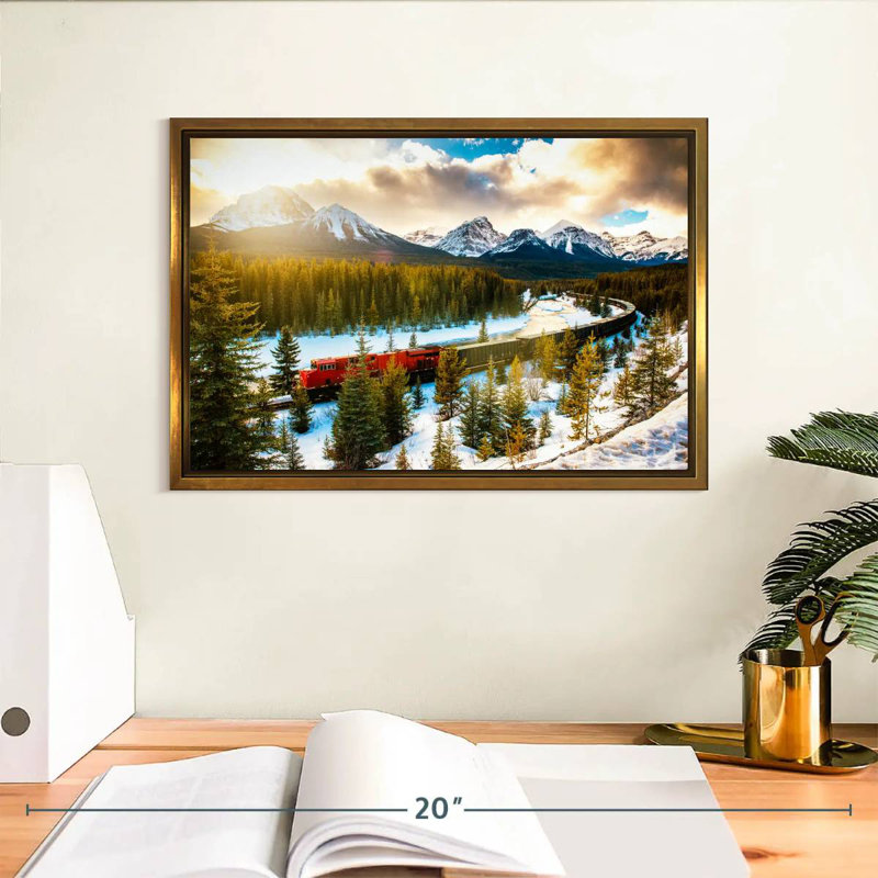 Chemin de fer du Canadien Pacifique, Cadre flottant doré, 13 po x 9 po