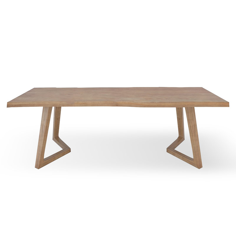 Brown Rectangular Solid Wood Dining Table, 29.53"H x 94.49"L x 37.4"W