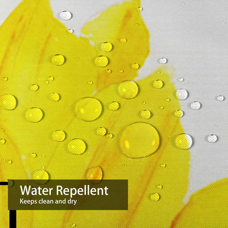 Papier peint tournesol aquarelle transparente avec 12 crochets, L 72 po x l 72 po