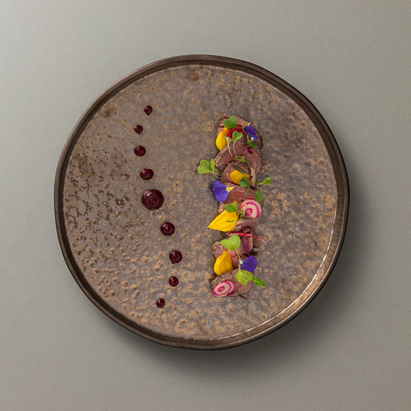 Lagoa Fine Stoneware Dinner Plate, Metal