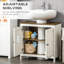 Armoire de salle de bain moderne au sol avec design en forme de U