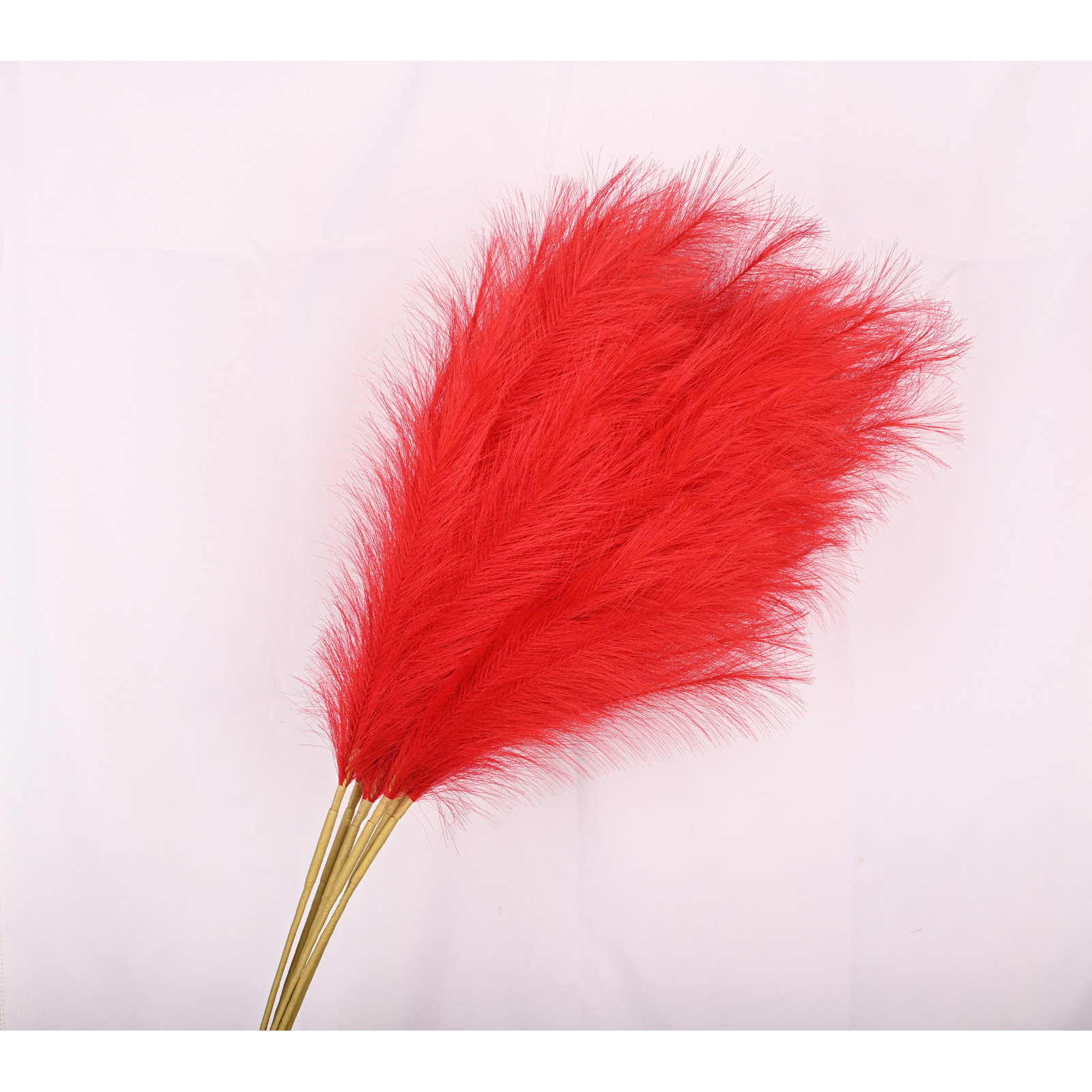 Silk Pampas Grass Arrangement, Red, 43"H x 8"W
