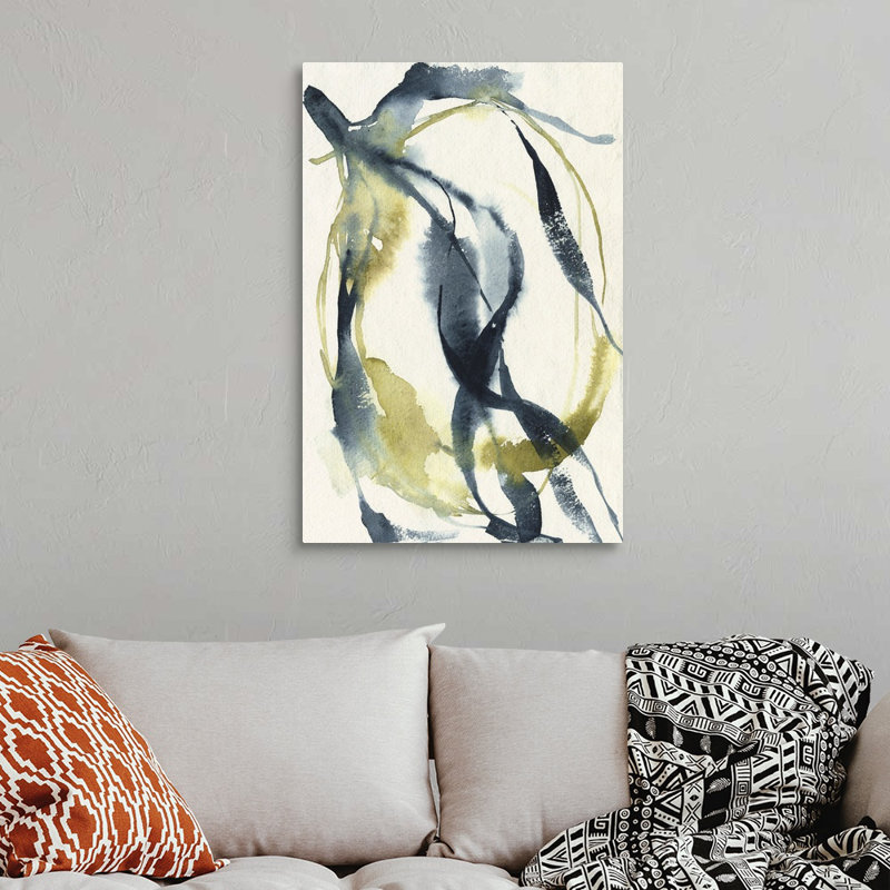 «Unwind II» par Jennifer Goldberger - reproduction d'art, H 36 po x l 24 po x P 1,25 po, Toile tendue