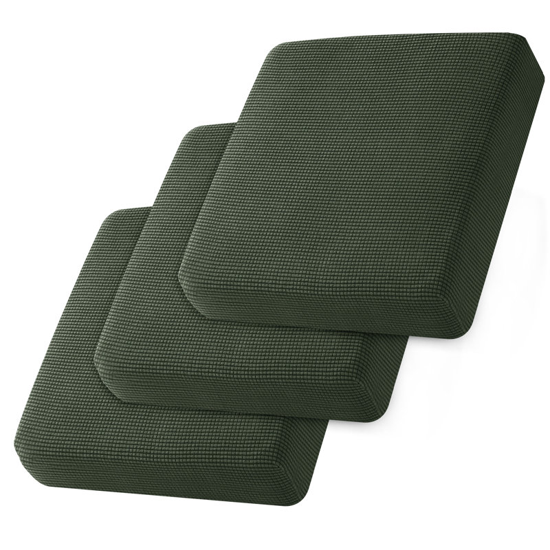 Housse pour canapé à coussins carrés Allington, Mélange de polyester olive terne
