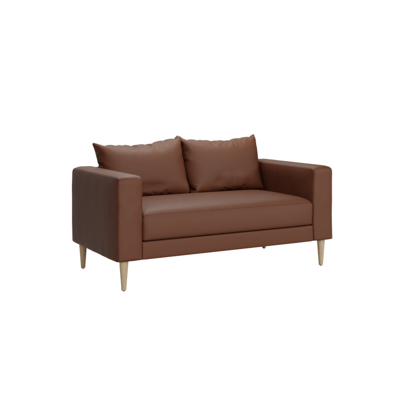 Essential Loveseat, Terra Cactus Leather / Natural, Natural