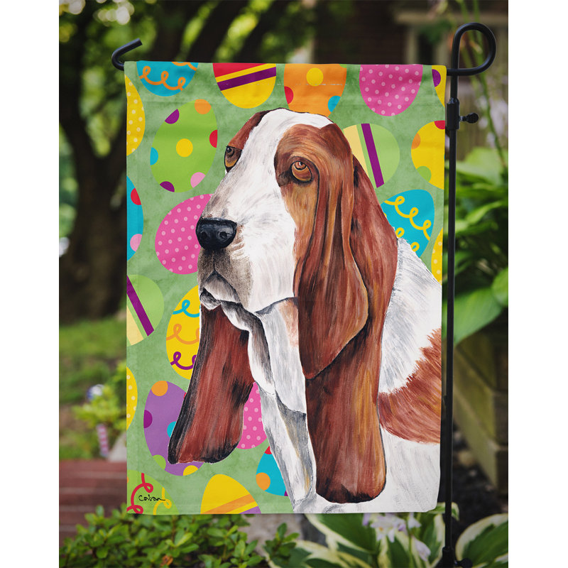 Drapeau de jardin Atara, Basset hound (brun et blanc)