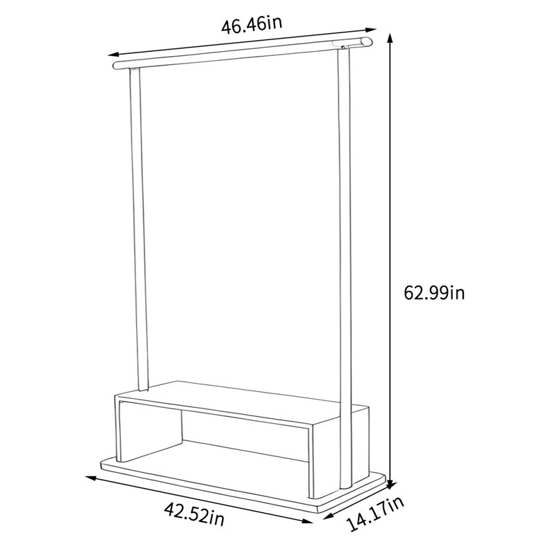 Portemanteau en bois massif Imported, Burlywood