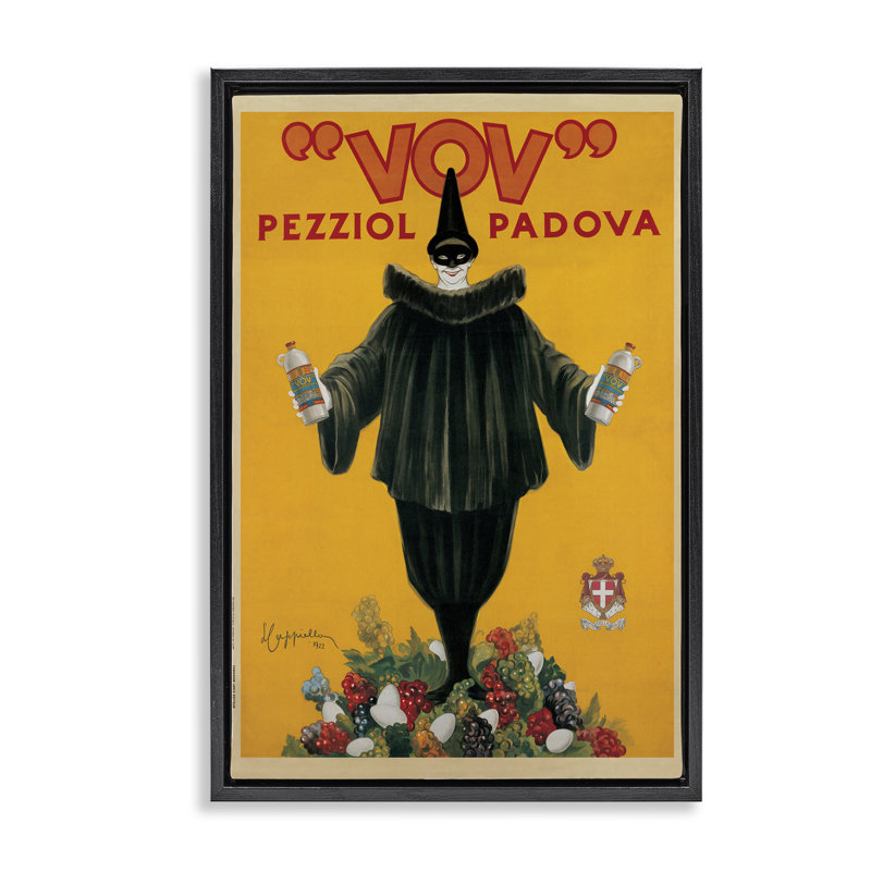  Vintage Drink Poster Framed Floater Canvas by Vintage Poster, Cadre flottant noir de jais, H 25 po x l 17 po