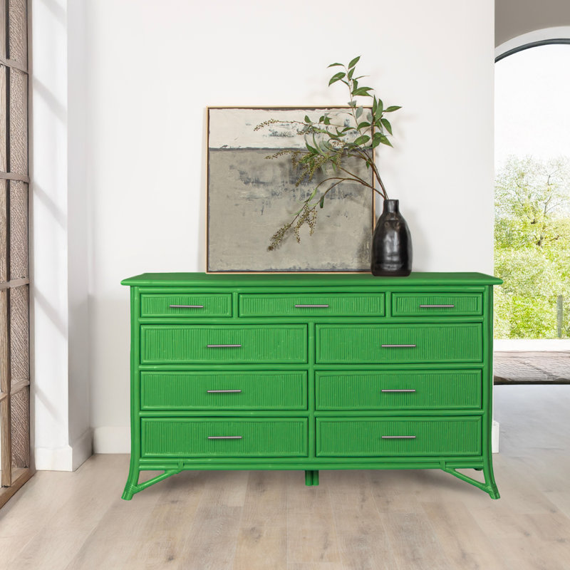 Bermuda 9 - Drawer Dresser, Bright Green