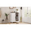 Armoire à chaussures avec portes de grange, armoire de rangement pour chaussures Farmhouse, noir-1448704310