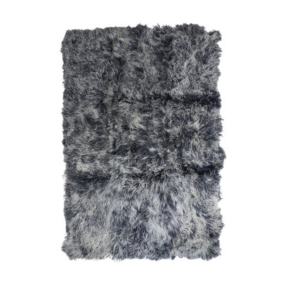 Sheepskin Area Rug in Gray