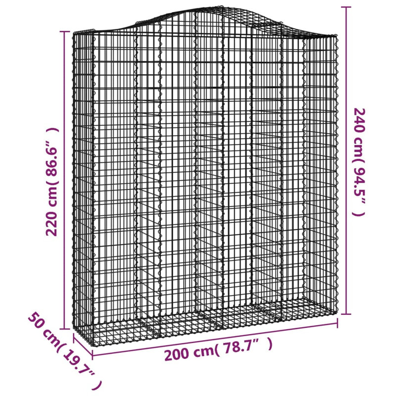 Briane Silver Galvanised Iron, 240cm H x 200cm W x 50cm D