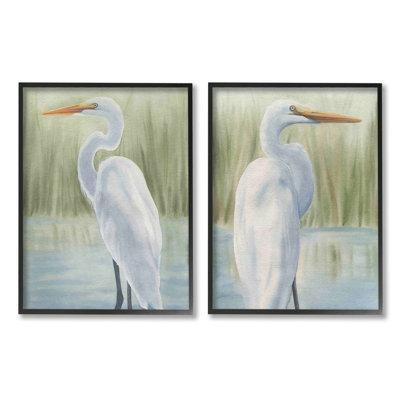 Stupell Industries Egrets in Marshland 2 Piece Canvas Wall Art Set Design by Grace Popp -  a2-577_cn_2pc_24x30