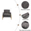 Fauteuil d'appoint capitonné-827589760