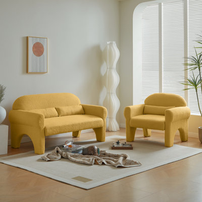Ensemble de canapé moderne 2 pièces, fauteuil d'appoint moderne pour causeuse Boucle pour salon