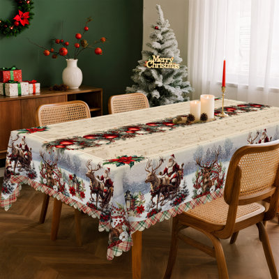 Nappe lavable en polyester de Noël