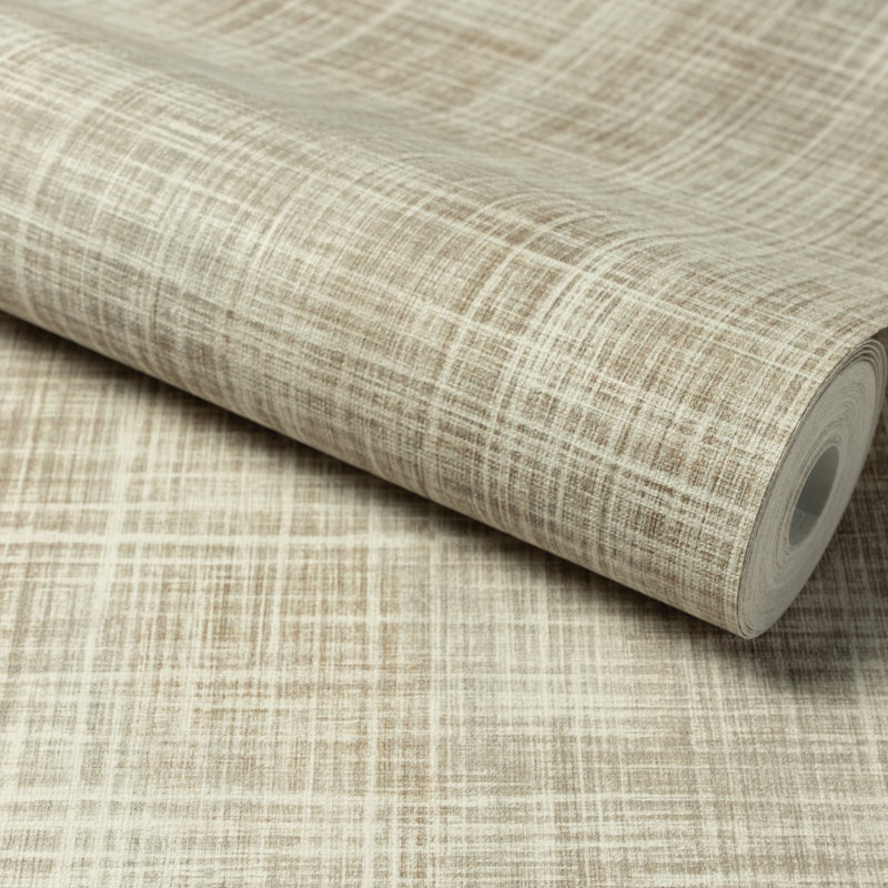 Structured Walls Collection Brushed Texture Wallpaper Roll, Beige