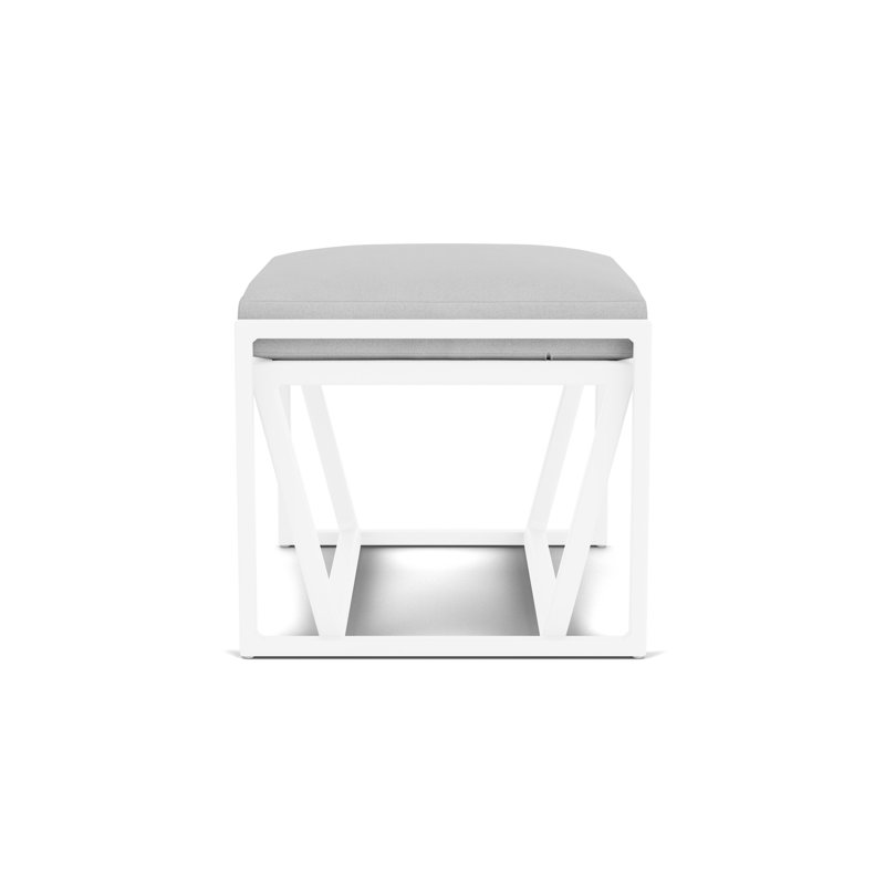 Summit Outdoor Ottoman, Sandberg Dove, White