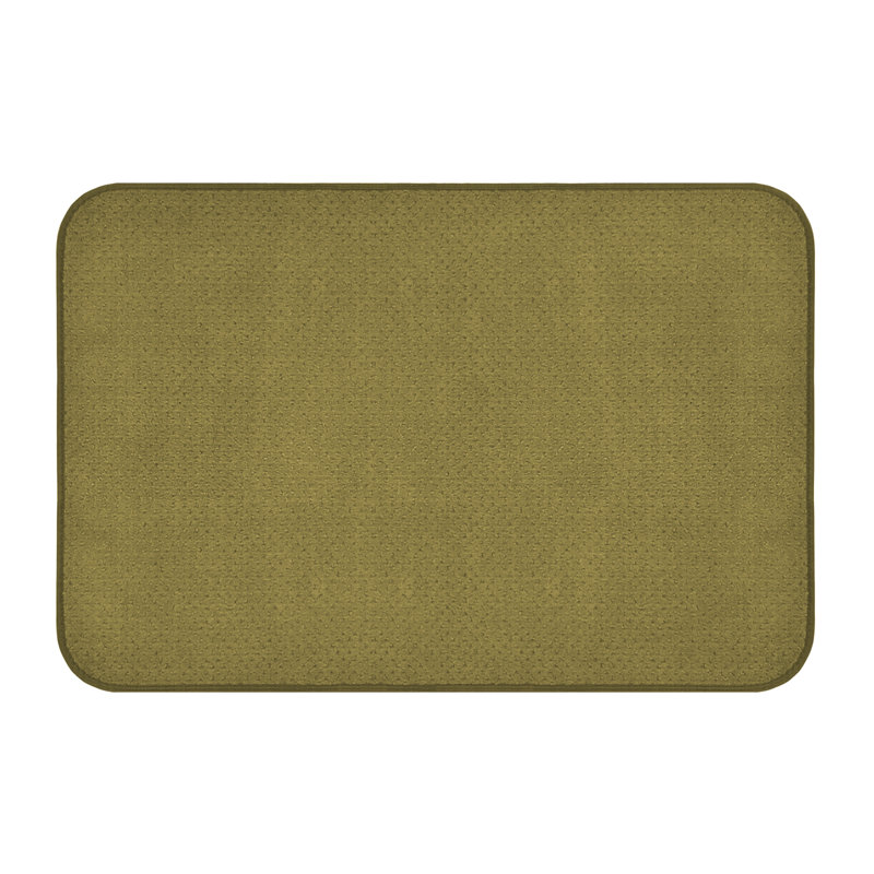 Skid-Resistant Carpet Runner - Olive Green - Many Other Sizes To Choose From, Rectangle 2' x 3'