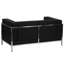 Causeuse modulaire Annis LeatherSoft avec siège capitonné matelassé et cadre enveloppant