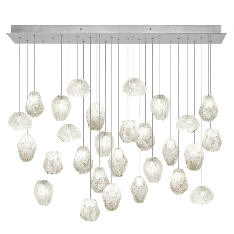Luminaire suspendu naturel 54 po Natural Inspirations, Argent