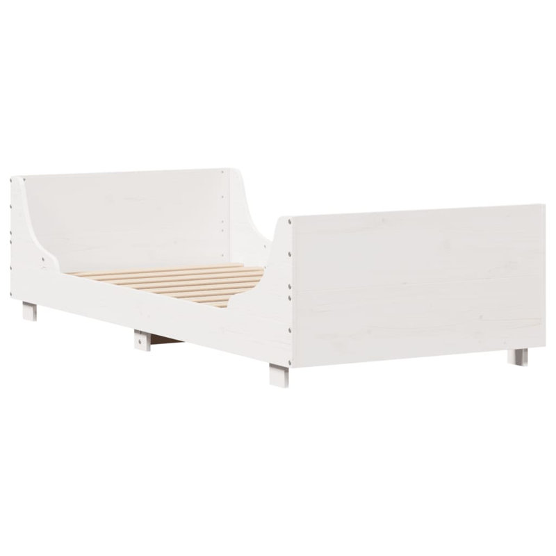 Solid Wood Bed, Small Single (2'6), White