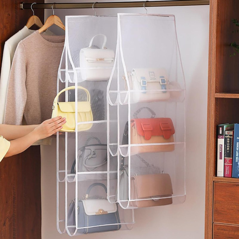 Wall Organizer with Wall Baskets, White