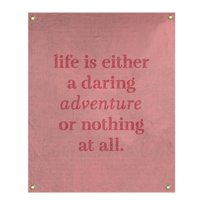 Tapisserie en polyester "life quote" adventure