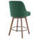 Swivel Upholstered Counter Stool with Solid Wood Frame
