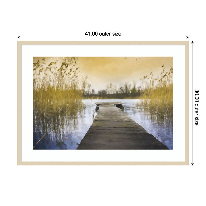 «Marsh Jetty» par Kim Curationa, impression sur bois encadrée, H 30 po x l 41 po
