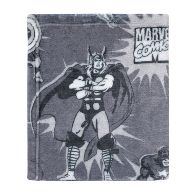 Couverture pour bébé super douce NoJo Marvel Comics Thor, The Hulk, Spiderman, Falcon, Captain America et Iron Man